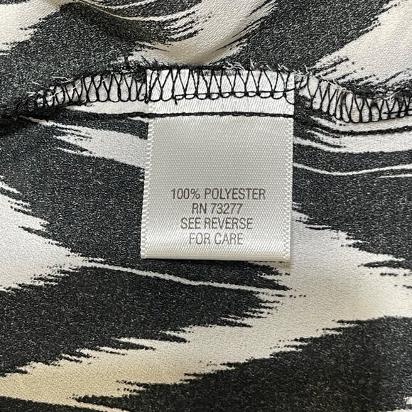 APT.9 Tank Top Black White Chevron Size 2X Cami Shell Round Neck - Picture 6 of 8